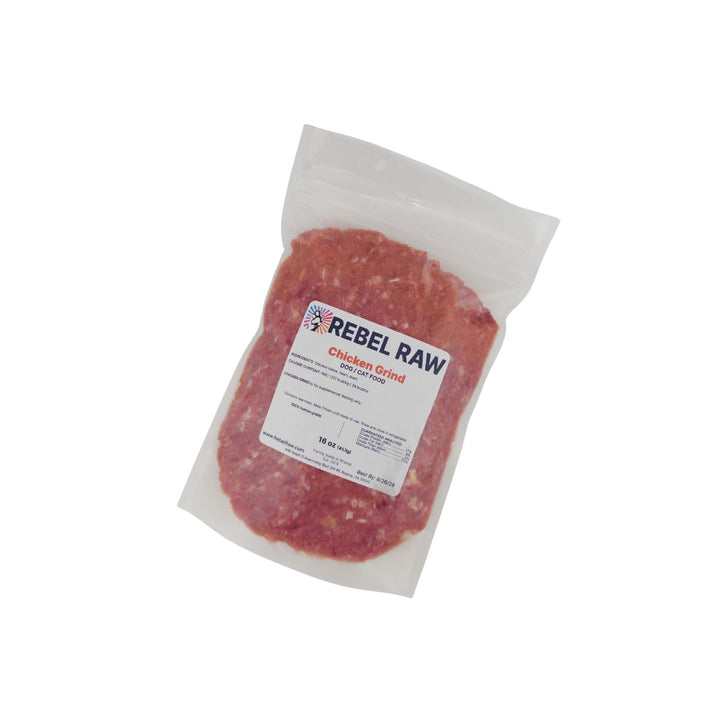 Rebel Raw Chicken Grind Dog and Cat Food 16 oz