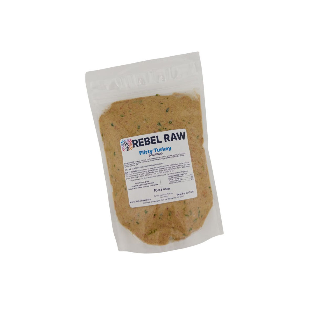 Rebel Raw Flirty Turkey Dog Food 16 oz