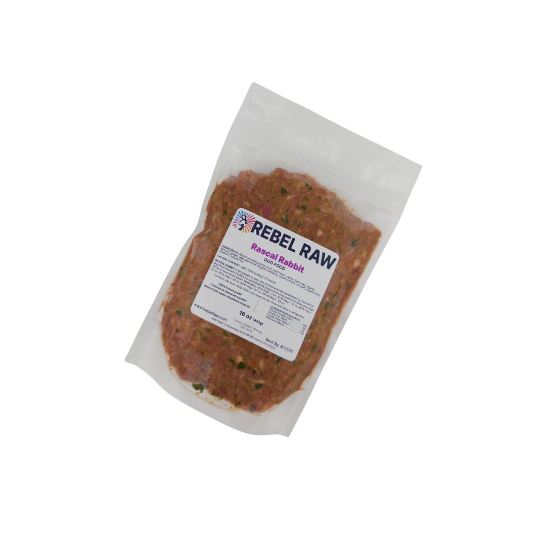 Rebel Raw Rascal Rabbit Dog Food 16 oz