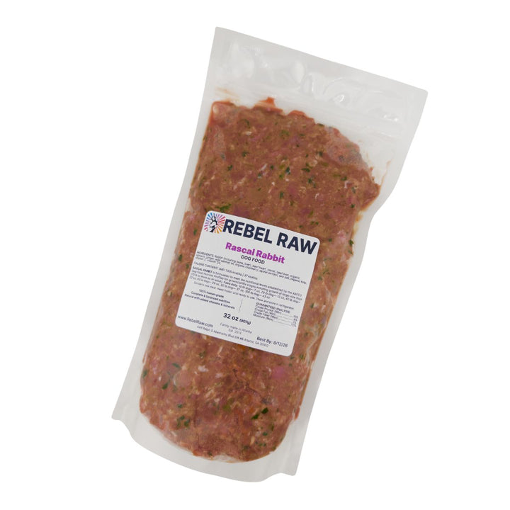 Rebel Raw Rascal Rabbit Dog Food 32 oz