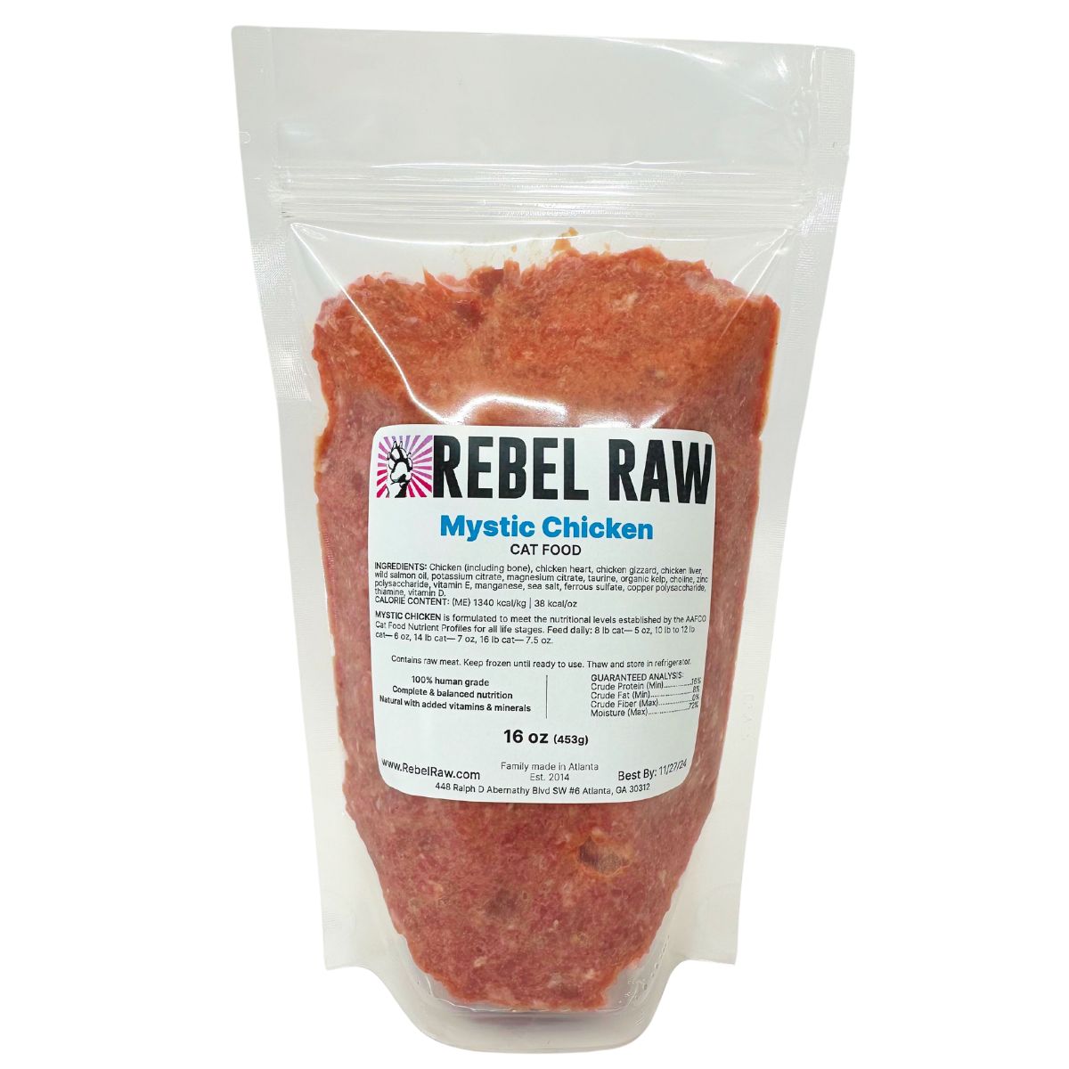 Mystic Chicken Rebel Raw Cat Food in Atlanta GA Order Online