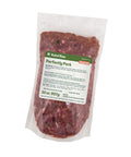 Package of Rebel Raw Perfectly Pork 32 oz dog food with a label on a white background